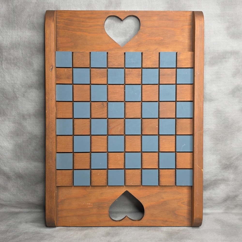 Checkerboard Hearts Wall Hanging Farmhouse Country Cottagecore Antique‎ Checkers